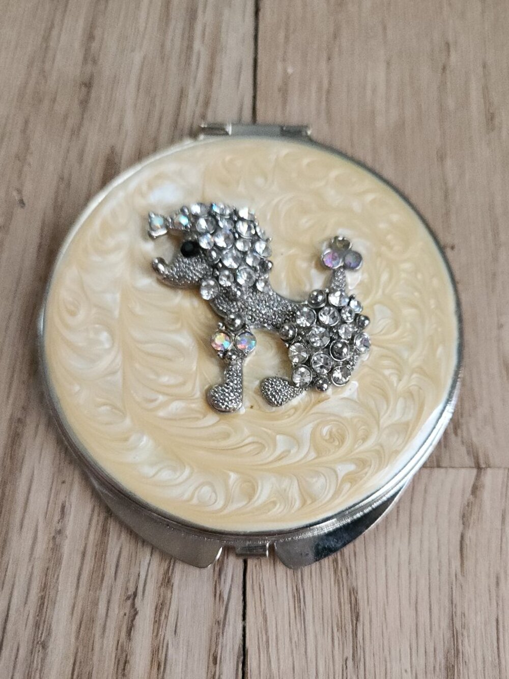 Chic Parisian Poodle Compact Mirror